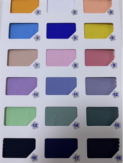 GZ-YXYF 6034# Ice Silk Gypsophila Width: 160CM Weight: 170GSM Composition: 13% spandex 87% nylon Moisture wicking 45 degree